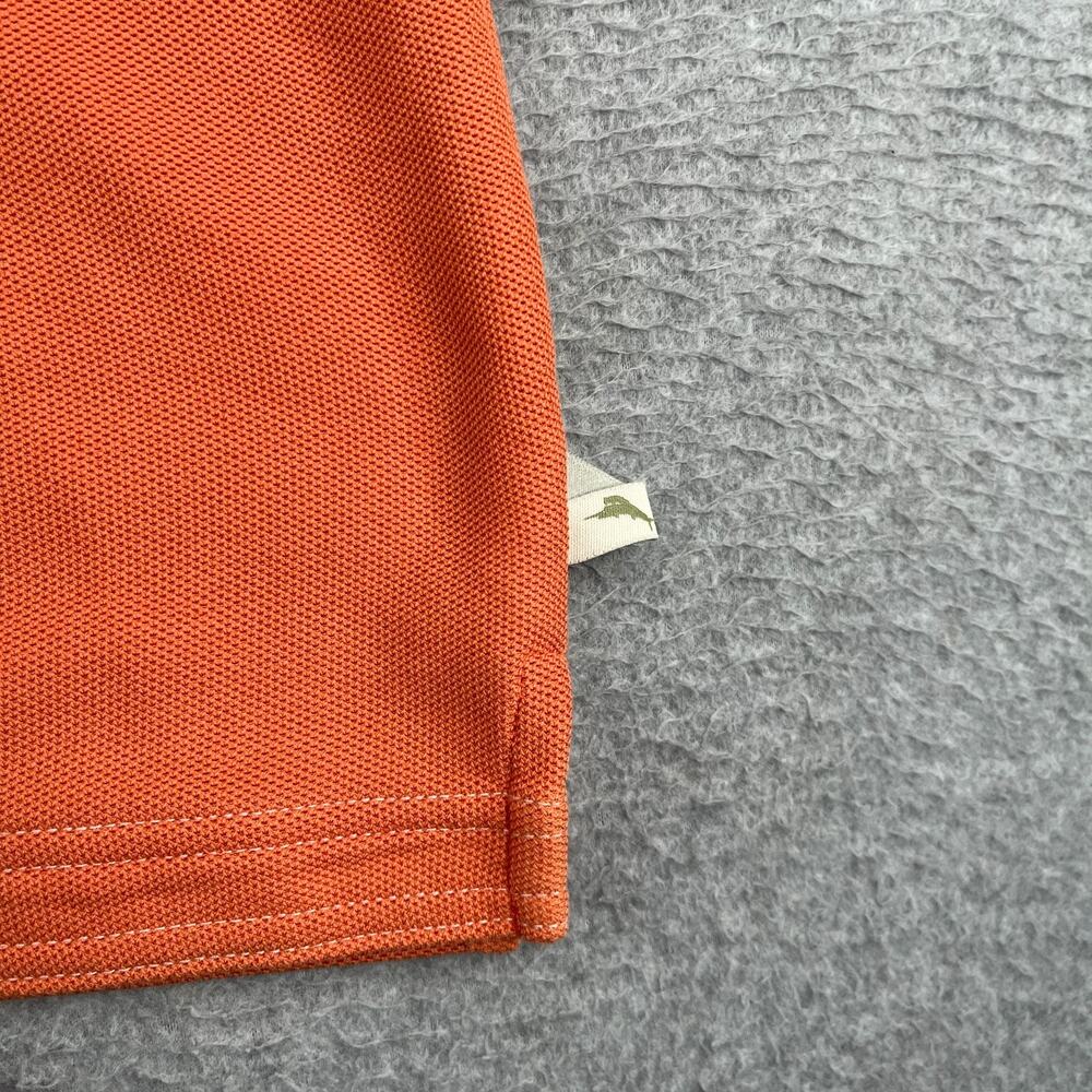 Tommy Bahama Supima Polo Shirt Coral Orange Beach Casual Mens Large - Picture 3 of 11